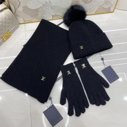 louis vuitton lv hat and echapres and glove set s_127aa70